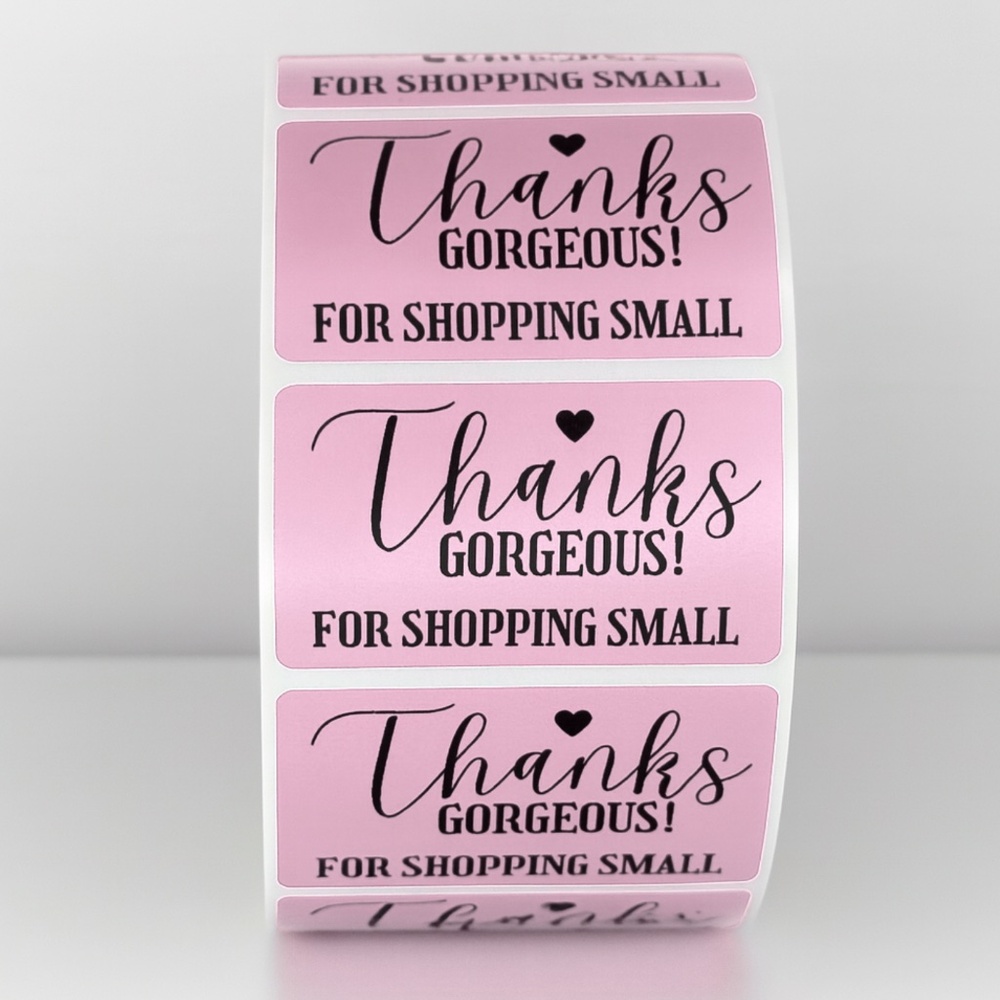 Thanks Gorgeous! For Shopping Small" Stickers | Small Business Packaging